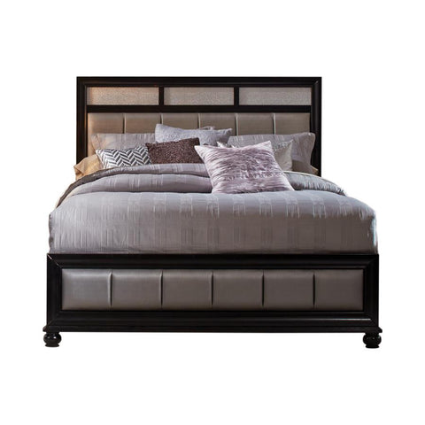 Coaster Barzini Eastern King Upholstered Bed Black and Grey Model 200891KE