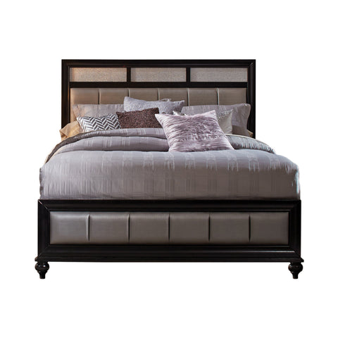 Coaster Barzini Queen Upholstered Bed Black and Grey Model 200891Q