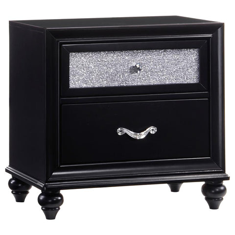 Coaster Barzini 2-drawer Rectangular Nightstand Black Model 200892