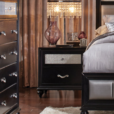 Coaster Barzini 2-drawer Rectangular Nightstand Black Model 200892