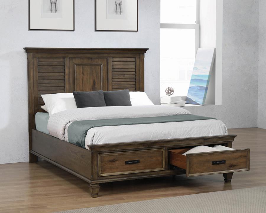 Coaster Franco 4-piece Queen Storage Bedroom Set Burnished Oak Model 200970Q-S4