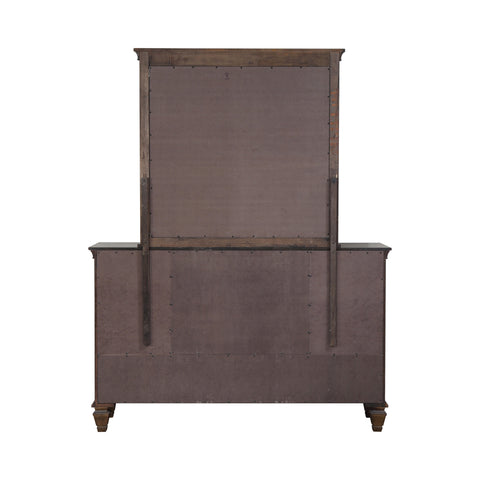 Coaster Franco 5-drawer Dresser with 2 Louvered Doors Burnished Oak Model 200973