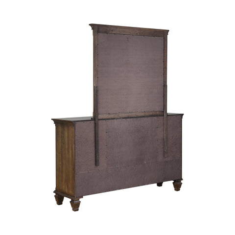 Coaster Franco 5-drawer Dresser with 2 Louvered Doors Burnished Oak Model 200973