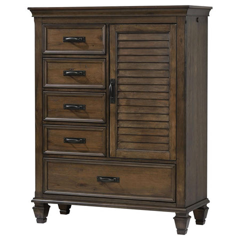 Coaster Franco 5-drawer Door Chest Burnished Oak Model 200978