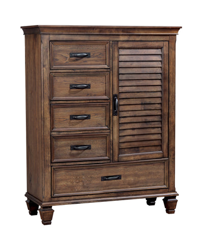 Coaster Franco 5-drawer Door Chest Burnished Oak Model 200978