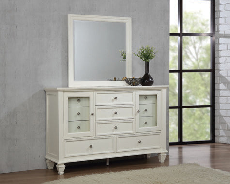 Coaster Sandy Beach Rectangular Mirror White Model 201304