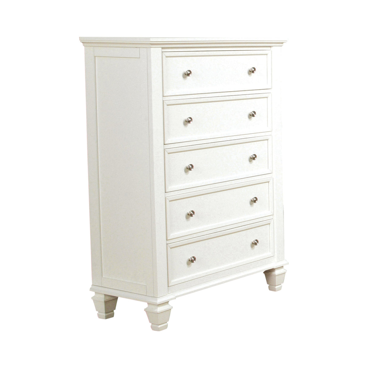 Coaster Sandy Beach 5-drawer Rectangular Chest White Model 201305