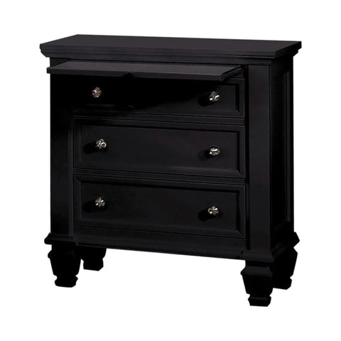 Coaster Sandy Beach 3-drawer Nightstand Black Model 201322