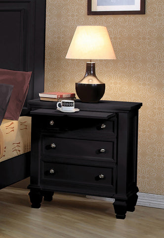 Coaster Sandy Beach 3-drawer Nightstand Black Model 201322