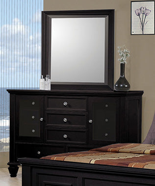 Coaster Sandy Beach Vertical Dresser Mirror Black Model 201324