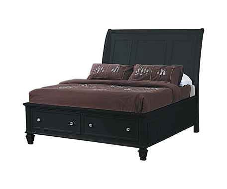 Coaster Sandy Beach Eastern King Storage Sleigh Bed Black Model 201329KE