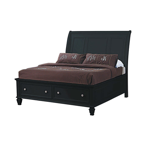 Coaster Sandy Beach Eastern King Storage Sleigh Bed Black Model 201329KE