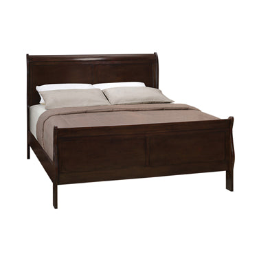 Coaster Louis Philippe Eastern King Panel Sleigh Bed Cappuccino Model 202411KE
