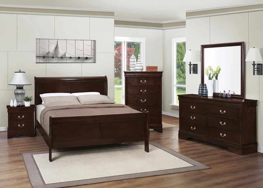 Coaster Louis Philippe Panel Bedroom Set with High Headboard Model 202411Q-S4
