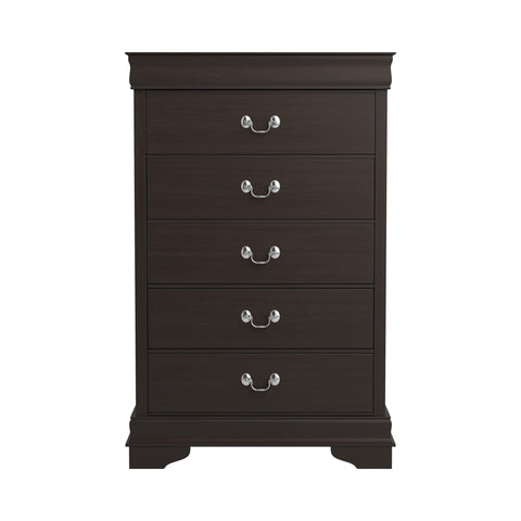 Coaster Louis Philippe 5-drawer Chest with Silver Bails Cappuccino Model 202415