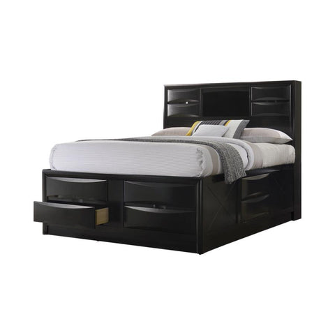 Coaster Briana California King Platform Storage Bed Black Model 202701KW