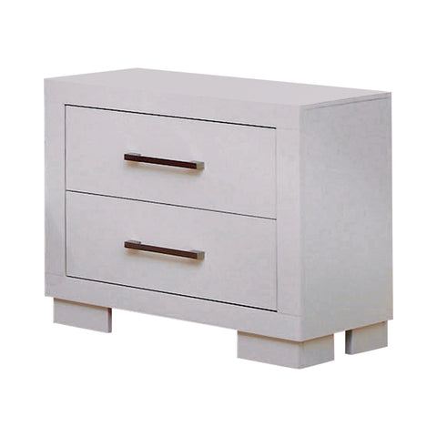 Coaster Jessica Eastern King Platform Bed with Rail Seating White Model 202990KE