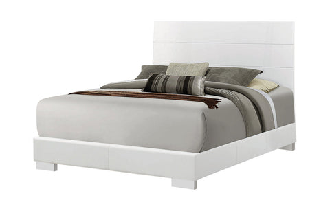 Coaster Felicity California King Panel Bed Glossy White Model 203501KW