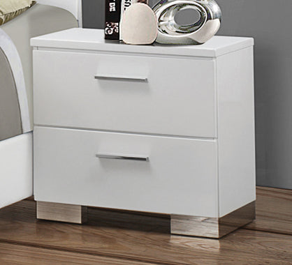 Coaster Felicity 2-drawer Nightstand Glossy White Model 203502