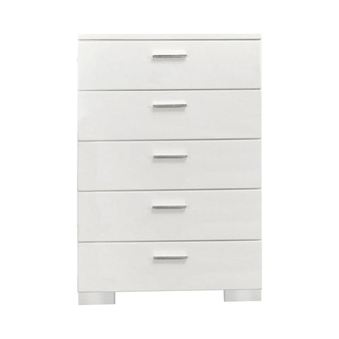 Coaster Felicity 5-drawer Chest Glossy White Model 203505