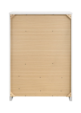 Coaster Felicity 5-drawer Chest Glossy White Model 203505