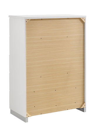 Coaster Felicity 5-drawer Chest Glossy White Model 203505