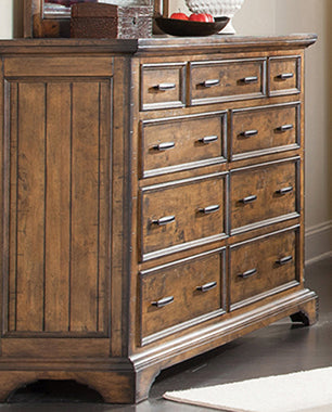 Coaster Elk Grove 9-drawer Dresser with Jewelry Tray Vintage Bourbon Model 203893