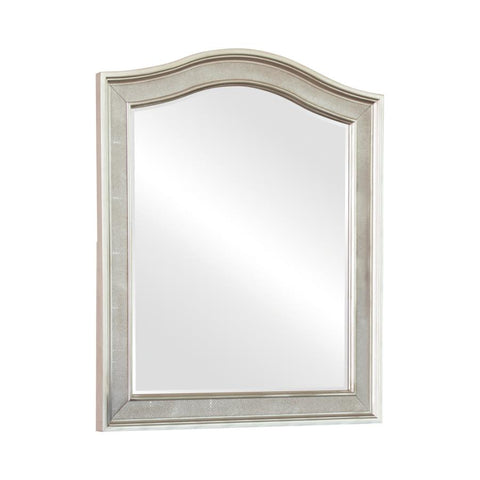 Coaster Bling Game Arched Top Vanity Mirror Metallic Platinum Model 204188