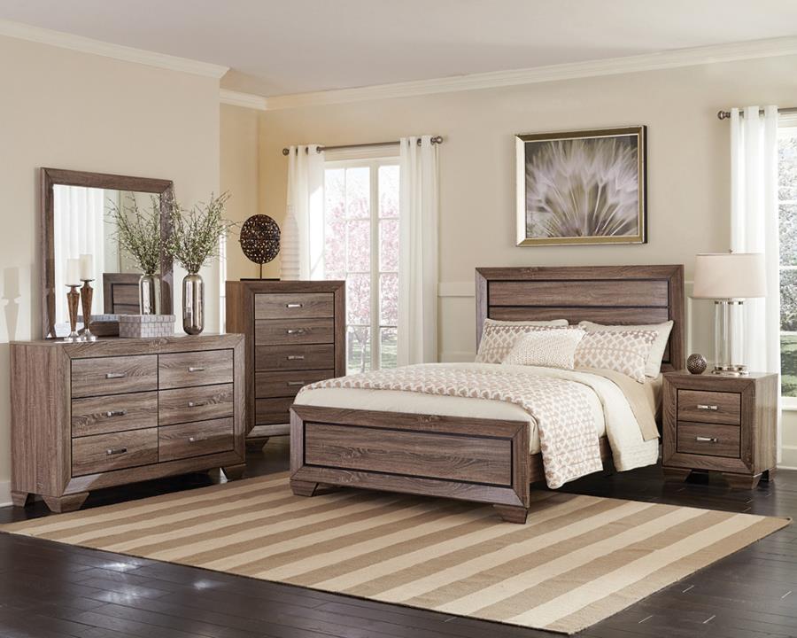 Coaster Kauffman Bedroom Set with High Straight Headboard Model 204191KE-S4