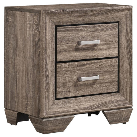 Coaster Kauffman 2-drawer Nightstand Washed Taupe Model 204192