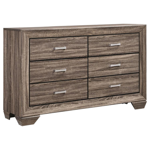 Coaster Kauffman 6-drawer Dresser Washed Taupe Model 204193