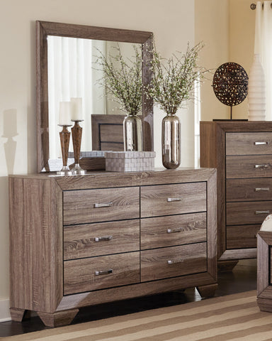 Coaster Kauffman 6-drawer Dresser Washed Taupe Model 204193