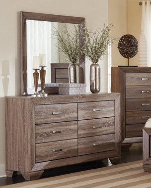 Coaster Kauffman 6-drawer Dresser Washed Taupe Model 204193