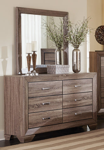 Coaster Kauffman 6-drawer Dresser Washed Taupe Model 204193