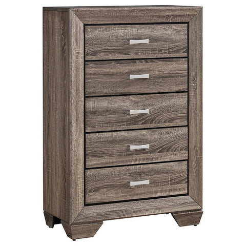 Coaster Kauffman 5-drawer Chest Washed Taupe Model 204195