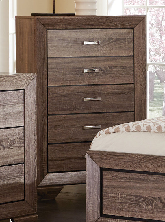 Coaster Kauffman 5-drawer Chest Washed Taupe Model 204195