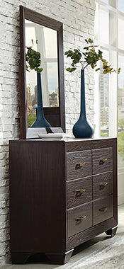 Coaster Kauffman Rectangular Mirror Dark Cocoa Model 204394