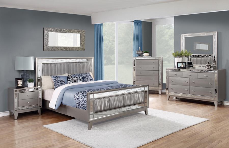 Coaster Leighton Bedroom Set Metallic Mercury Model 204921Q-S5