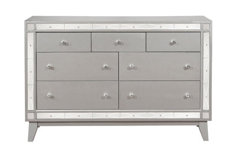 Coaster Leighton Twin Panel Bed with Mirrored Accents Mercury Metallic Model 204921T