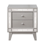 Coaster Leighton 2-drawer Nightstand Metallic Mercury Model 204922