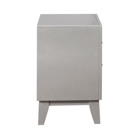 Coaster Leighton 2-drawer Nightstand Metallic Mercury Model 204922