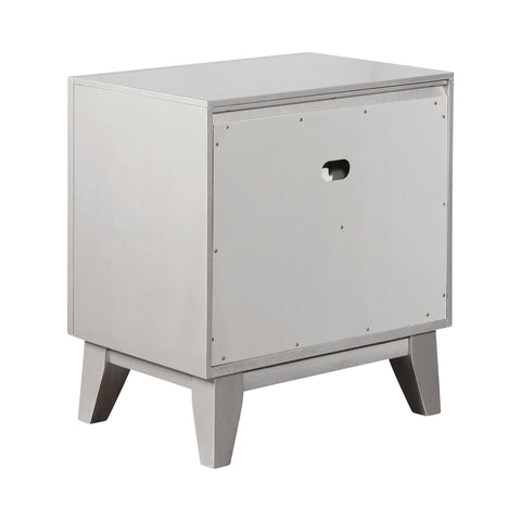 Coaster Leighton 2-drawer Nightstand Metallic Mercury Model 204922