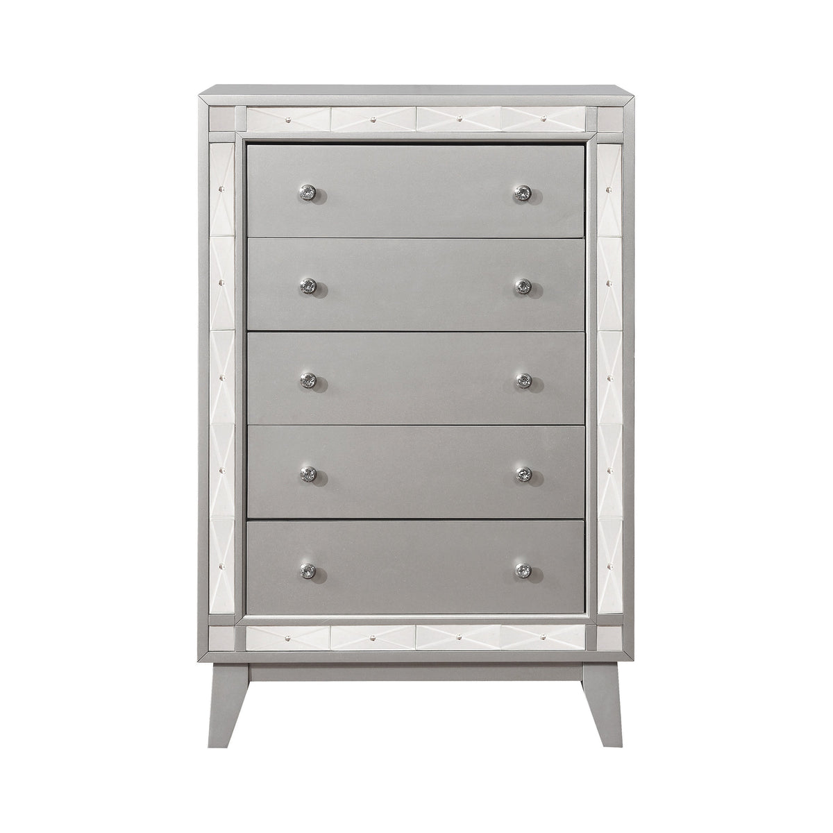 Coaster Leighton 5-drawer Chest Metallic Mercury Model 204925