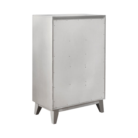 Coaster Leighton 5-drawer Chest Metallic Mercury Model 204925