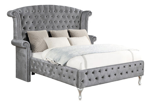 Coaster Deanna Queen Tufted Upholstered Bed Grey Model 205101Q