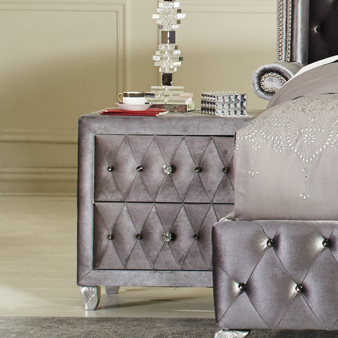 Coaster Deanna 2-drawer Rectangular Nightstand Grey Model 205102