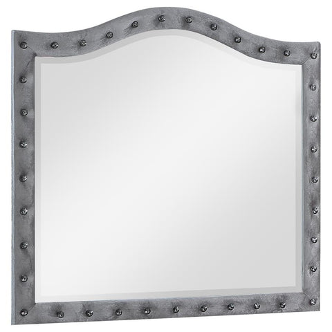 Coaster Deanna Button Tufted Mirror Grey Model 205104