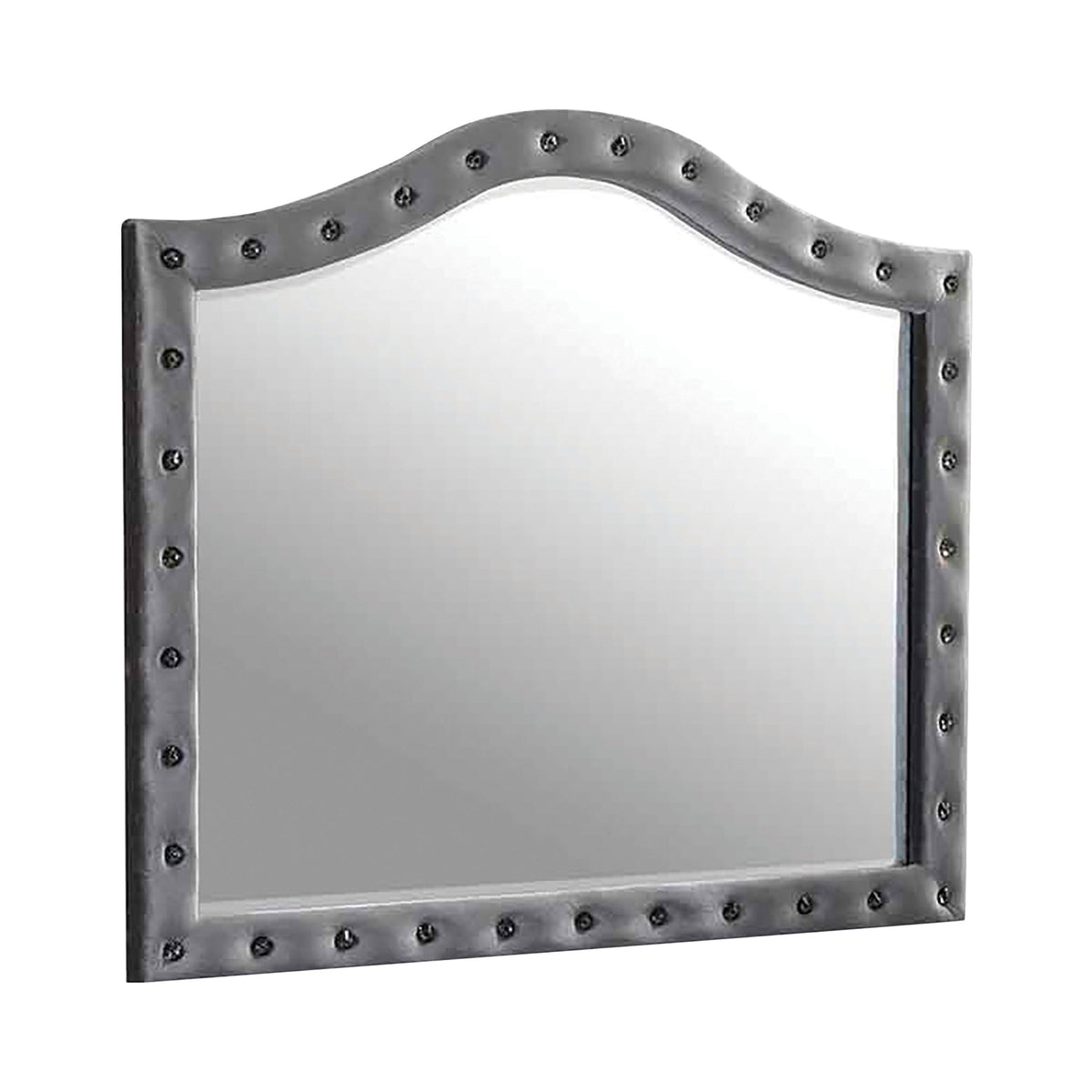 Coaster Deanna Button Tufted Mirror Grey Model 205104