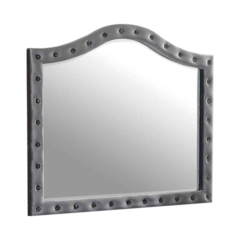Coaster Deanna Button Tufted Mirror Grey Model 205104