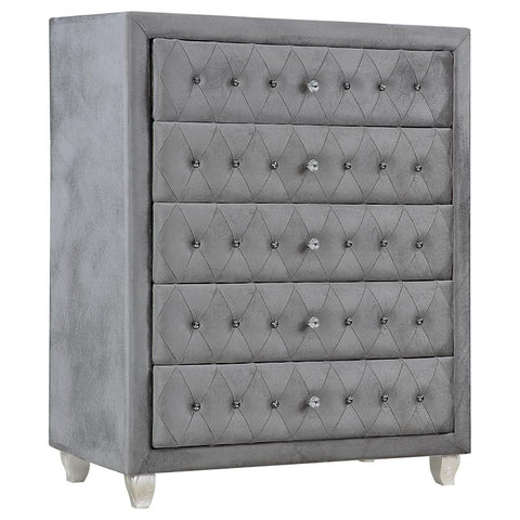 Coaster Deanna 5-drawer Rectangular Chest Grey Model 205105